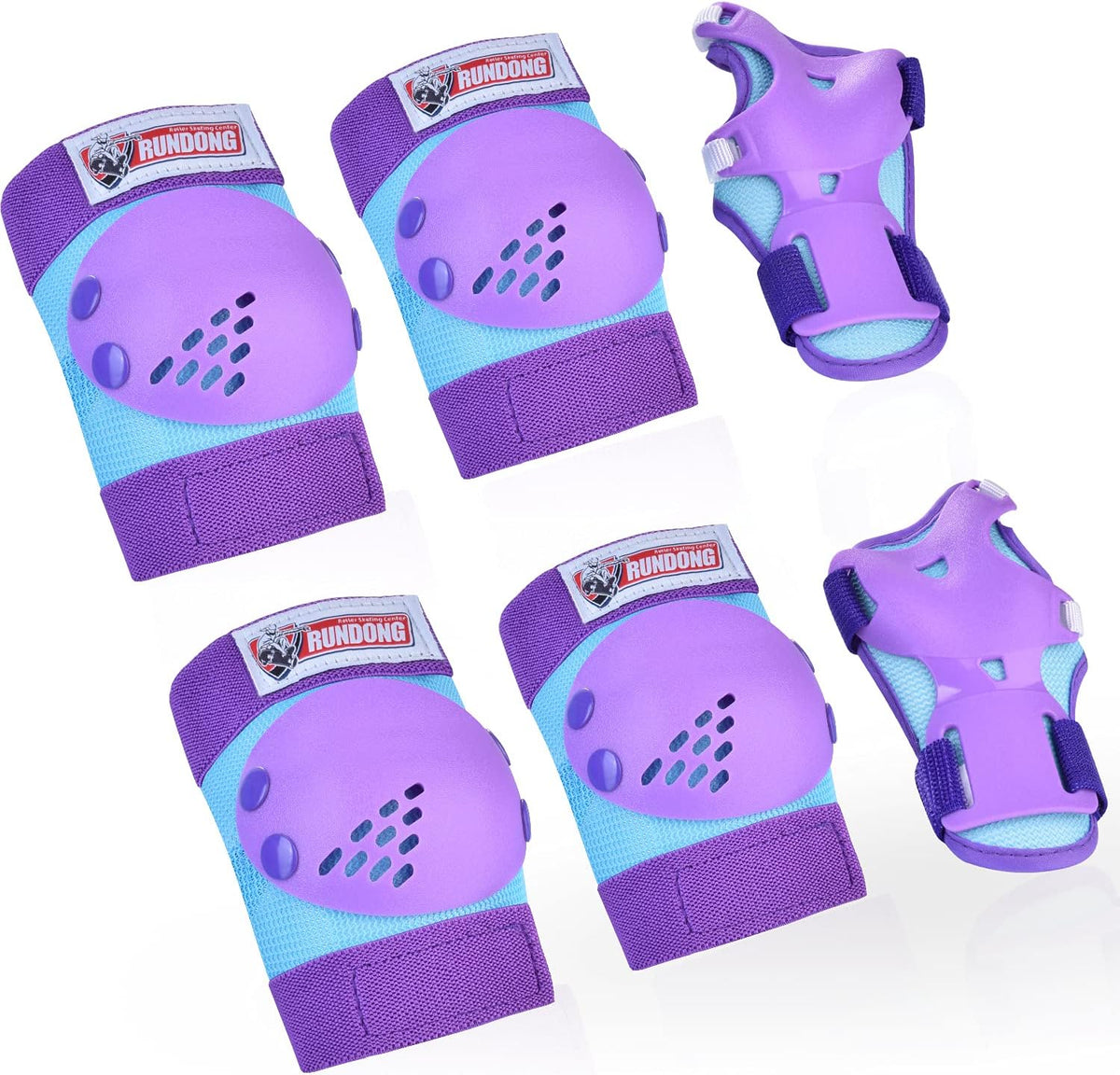 Youth/Kids Knee Pads Elbow Pad Wrist Guards Protective Gear Set for 3-15 Years Child Roller Skates Skateboard Inline Rollerblading Cycling BMX Bike Skating Scooter Riding and Other Outdoor Sports