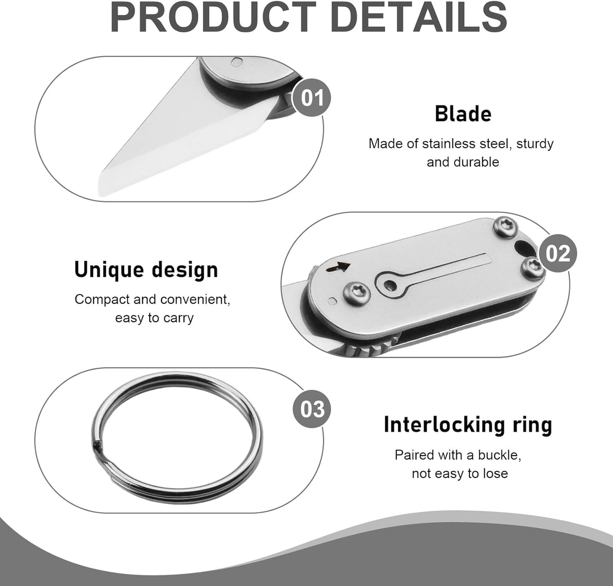Multi Mini Pocket Box Opener, Small Pocket Multi Tool, Folding Utility Multitool, Titanium Box Tool, EDC Gadgets Outdoor Camping, DIY, Gift for Men