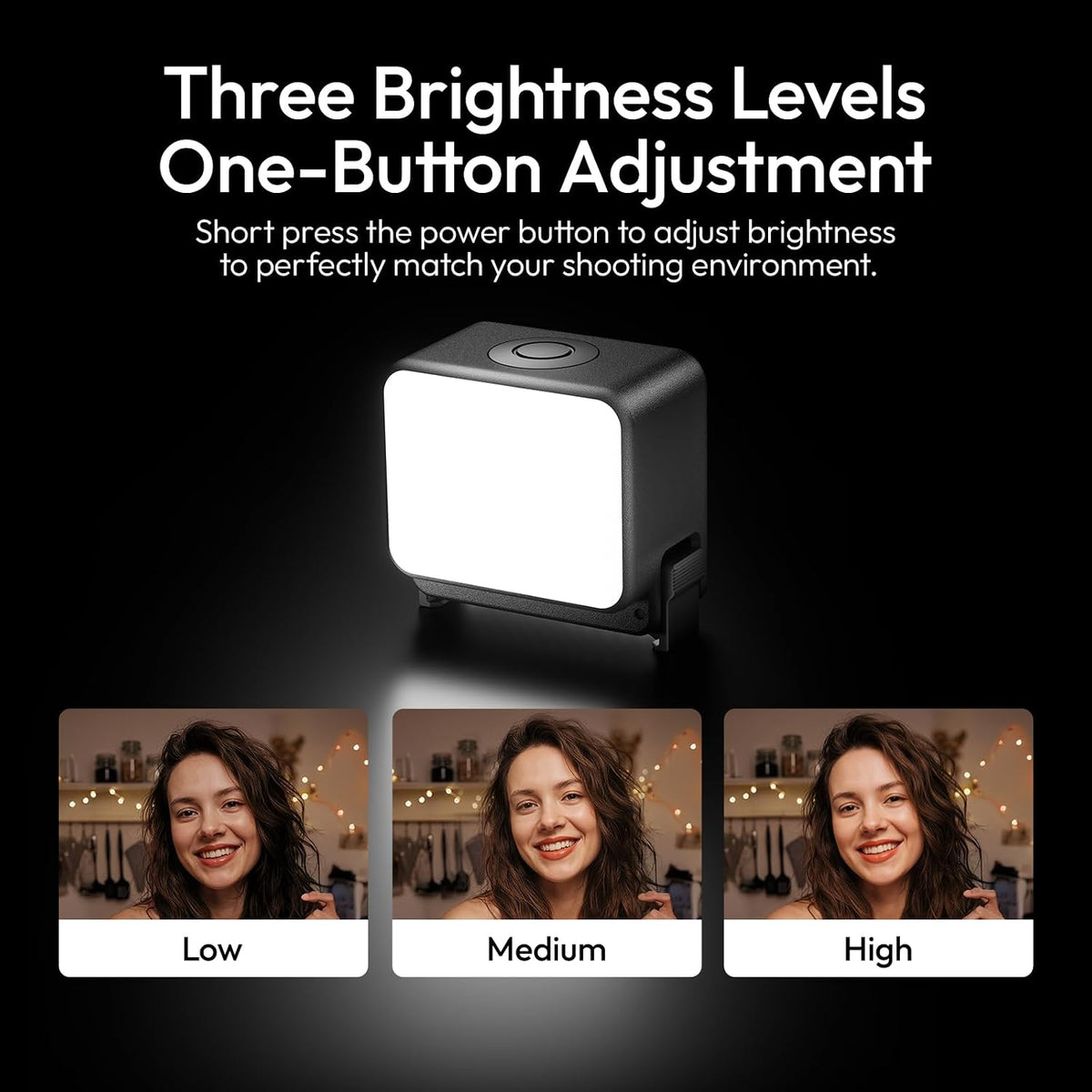 LM24 Vlogging Light for DJI Osmo Nano/Osmo Action 6, Waterproof Magnetic Mini LED Action Camera Video Light Accessories, Quick Release Photography LED Fill Light for Vlog Selfie Video Recording