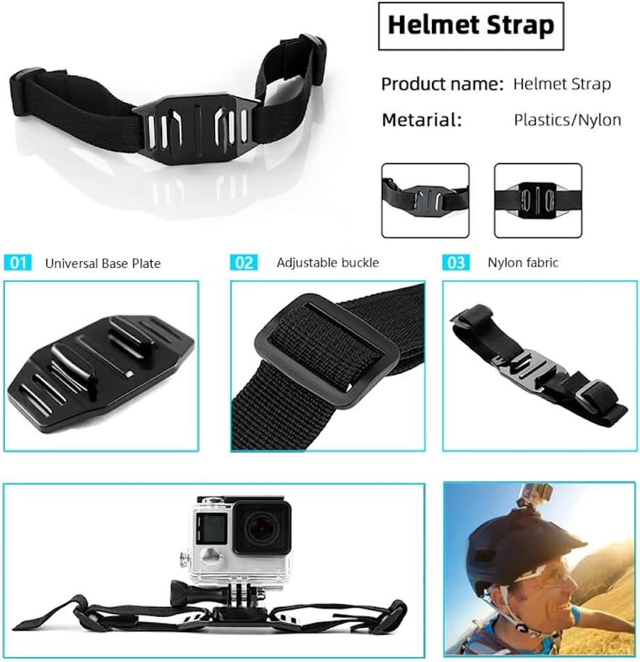 Extended 59 in 1 Action Camera Accessories Kit Compatible with Gopro Hero 13 & 9-12, DJI Osmo Action 2, 3, 4, Pro 5, Insta360 Ace Pro/Ace Pro 2 Akaso & Other Sports Cameras Durable Case