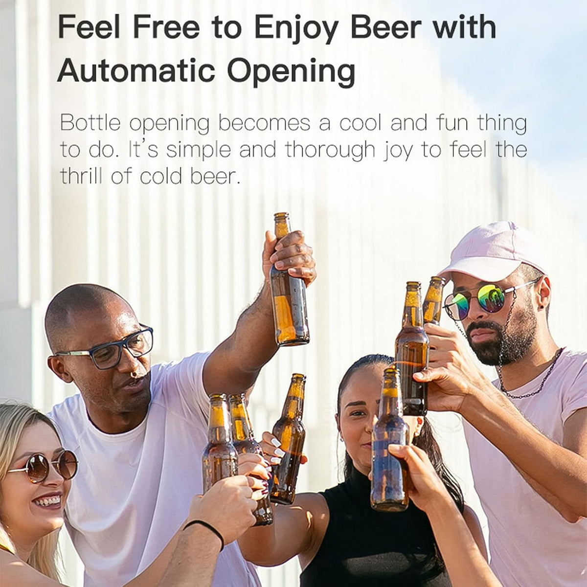 Push down Bottle Opener,Magnetic Bottle Openers,Beer Bottle Openers for Men Automatic Bottle Opener,Beer Bottle Cap Opener Tool,Kitchen Gadgets Novelty Unique Gifts for Men