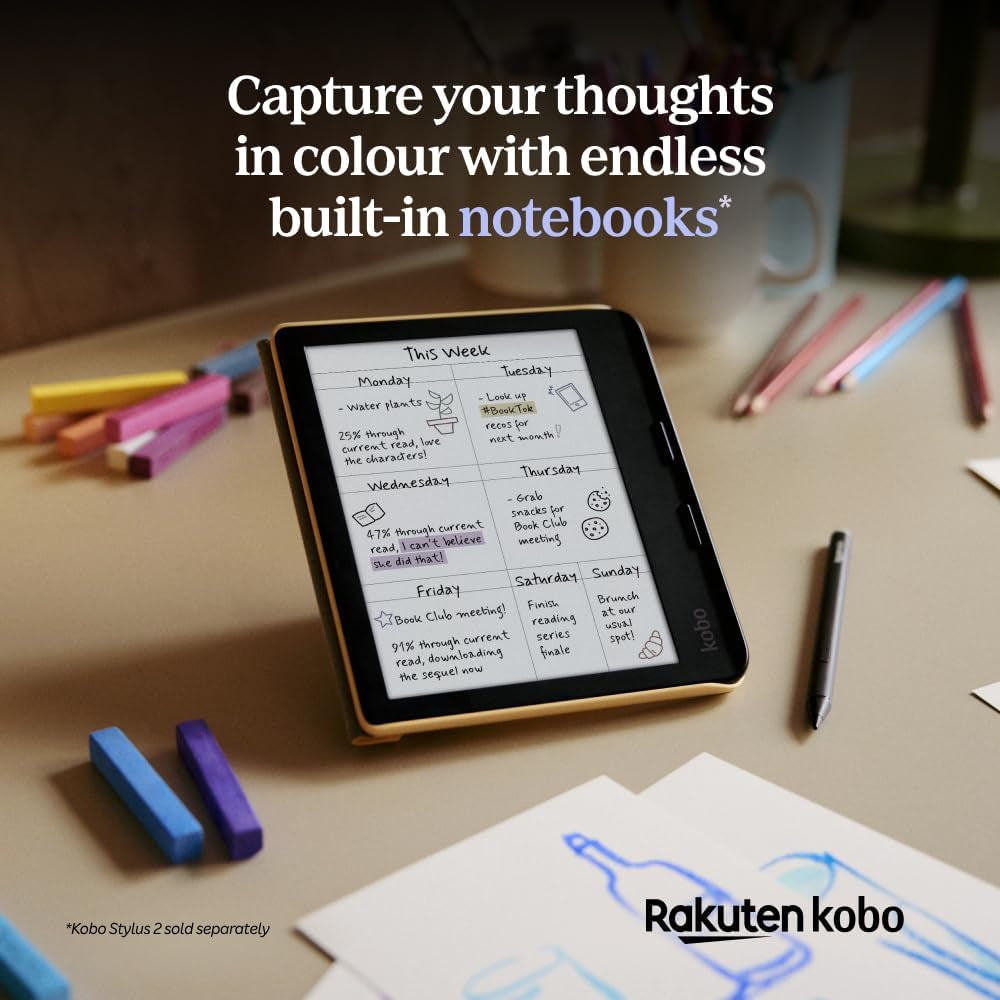 Libra Colour Ereader, 7” Colour E Ink, Waterproof, White