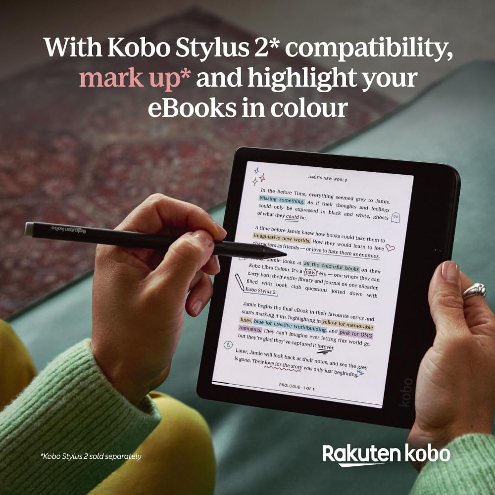 Libra Colour Ereader, 7” Colour E Ink, Waterproof, White