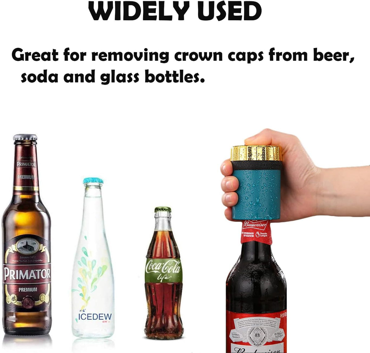 Push down Bottle Opener,Magnetic Bottle Openers,Beer Bottle Openers for Men Automatic Bottle Opener,Beer Bottle Cap Opener Tool,Kitchen Gadgets Novelty Unique Gifts for Men