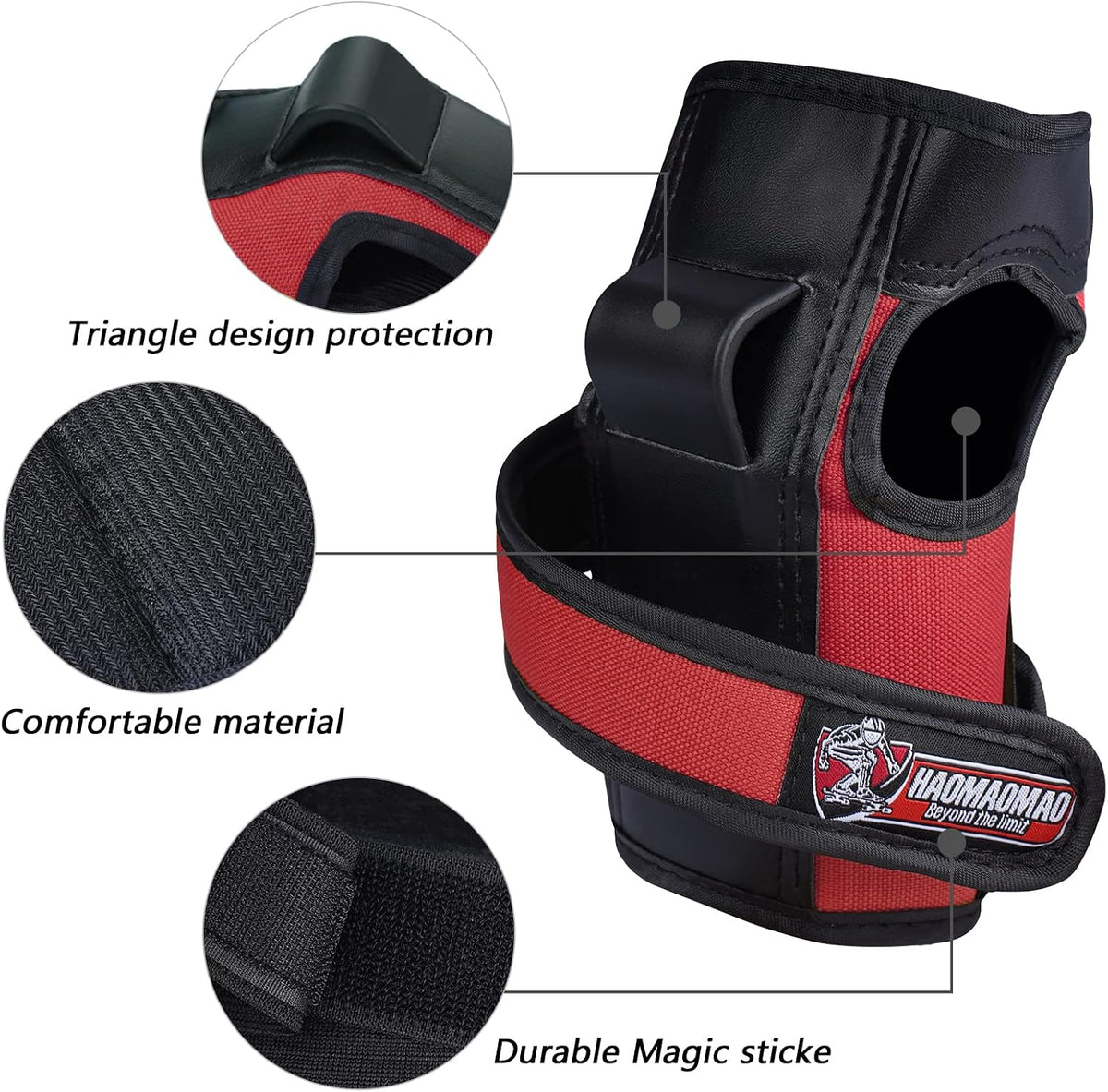 Adult & Kids Knee Pads Elbow Pads Wrist Guards Protective Gear Set for Skateboarding, Skating, Inline Skating, Roller Skating, Scooter, BMX Biking Cycling and Outdoor Extreme Multi-Sports