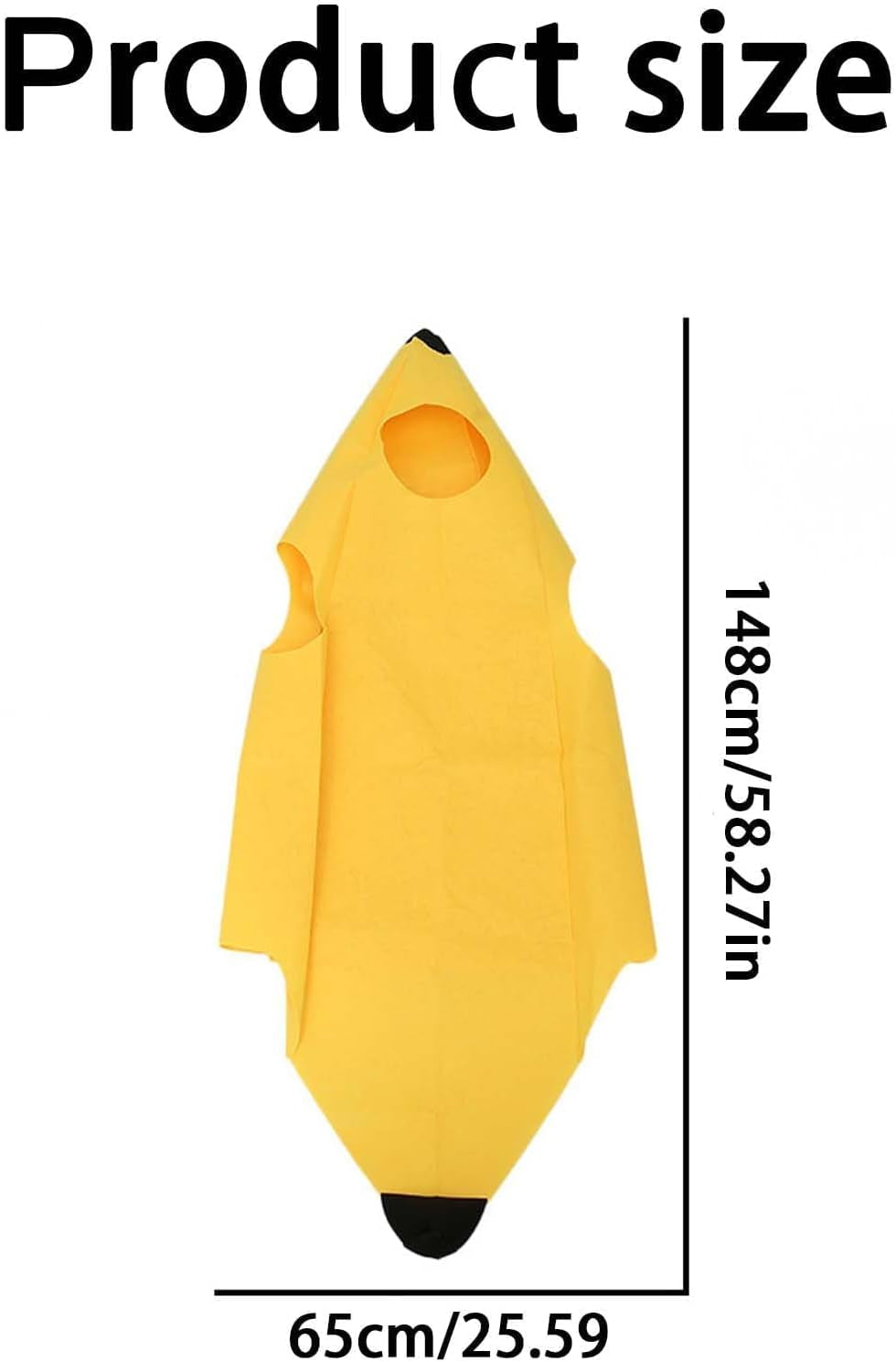 Banana Costume, Adult Halloween Costumes, One Size Fits Most, Lightweight and Comfortable Banana Costume Adult, Easy to Wear and Remove Funny Costume for Adults