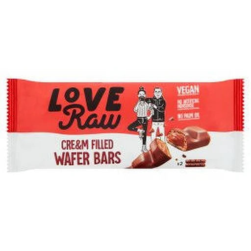 LoveRaw Chocolate Wafers Milk Choc 43g